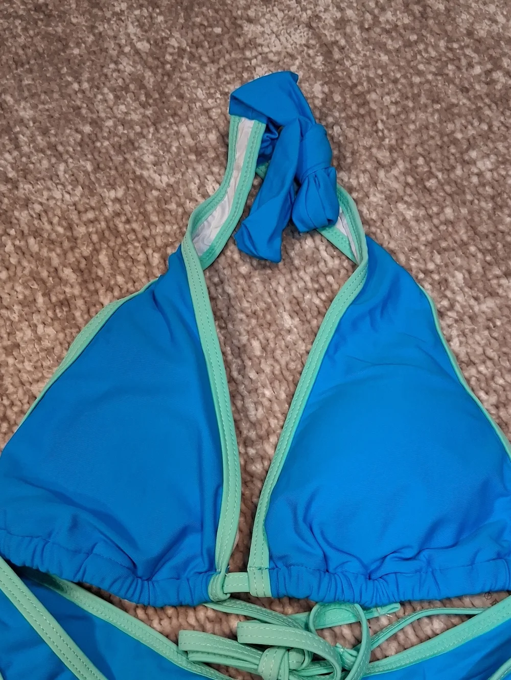 Blue & Mint Two-Piece Women's Bikini/ Thong Swim Set
